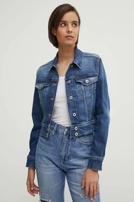 Pepe Jeans kurtka jeansowa CROPPED JACKET damska kolor granatowy przejściowa PL402431HV3