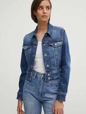 Pepe Jeans kurtka jeansowa CROPPED JACKET damska kolor granatowy przejściowa PL402431HV3