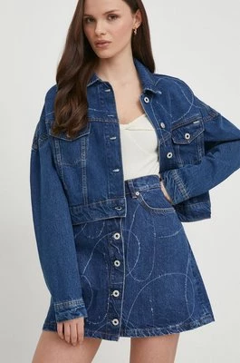 Pepe Jeans kurtka jeansowa damska kolor granatowy przejściowa