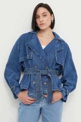 Pepe Jeans kurtka jeansowa DUNE damska kolor granatowy przejściowa PL402380CHEAPER