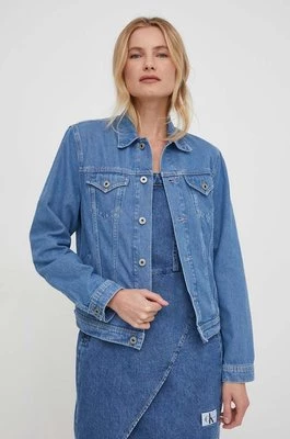 Pepe Jeans kurtka jeansowa damska kolor niebieski przejściowa