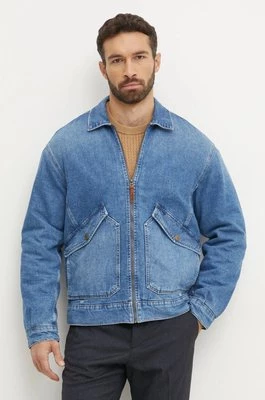 Pepe Jeans kurtka jeansowa EMMETT AZURE męska kolor niebieski przejściowa oversize PM403072