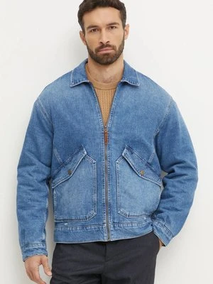 Pepe Jeans kurtka jeansowa EMMETT AZURE męska kolor niebieski przejściowa oversize PM403072