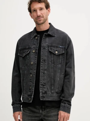 Pepe Jeans kurtka jeansowa kolor czarny przejściowa PM4027159U0