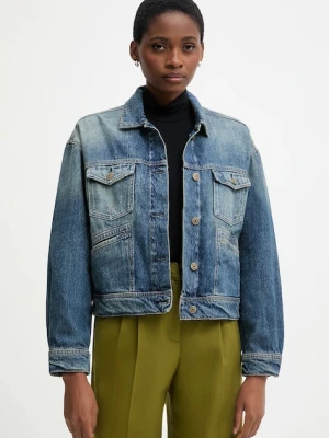Pepe Jeans kurtka jeansowa kolor niebieski przejściowa oversize PL40243325W0