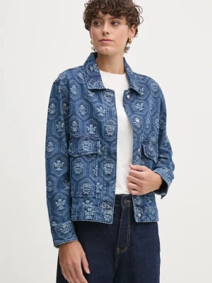Pepe Jeans kurtka jeansowa LOA JACQUARD niebieski