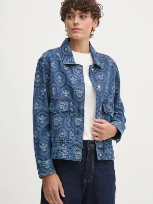 Pepe Jeans kurtka jeansowa LOA JACQUARD niebieski