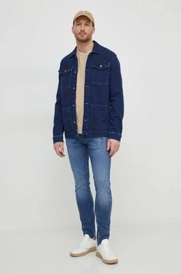 Pepe Jeans kurtka jeansowa BINGHAM GDG męska kolor granatowy przejściowa PM402957