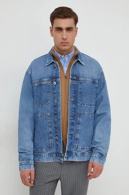 Pepe Jeans kurtka jeansowa YOUNG WORK męska kolor niebieski przejściowa PM402884
