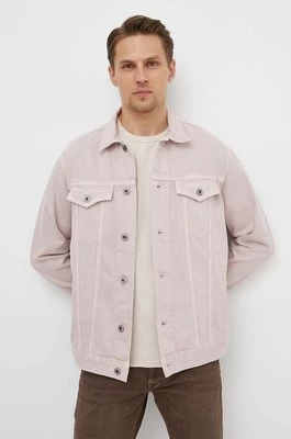 Pepe Jeans kurtka jeansowa PINNERS CLRD męska kolor różowy przejściowa PM402958