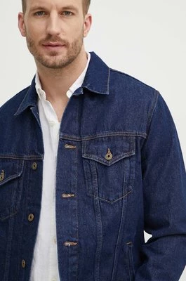 Pepe Jeans kurtka jeansowa REGULAR JACKET męska kolor granatowy przejściowa PM402715CU4