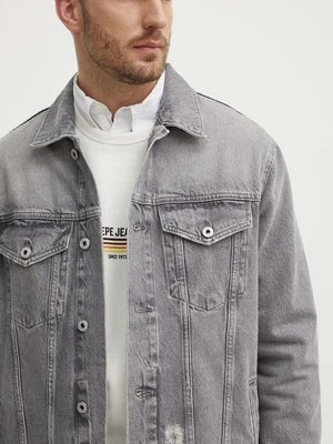 Pepe Jeans kurtka jeansowa RELAXED JACKET męska kolor szary przejściowa PM402972UI3