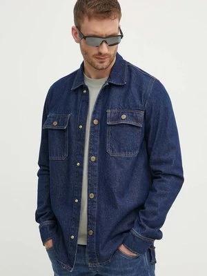 Pepe Jeans kurtka jeansowa RELAXED OVERSHIRT męska kolor granatowy przejściowa oversize PM308585CU4