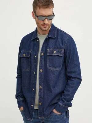 Pepe Jeans kurtka jeansowa RELAXED OVERSHIRT męska kolor granatowy przejściowa oversize PM308585CU4