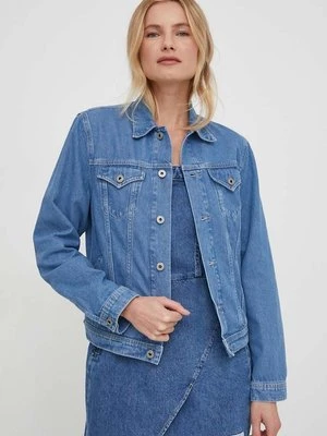 Pepe Jeans kurtka jeansowa ROSE JACKET RCLM damska kolor niebieski przejściowa PL402387