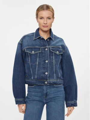 Pepe Jeans Kurtka jeansowa Turner Sparkle PL402328 Granatowy Relaxed Fit
