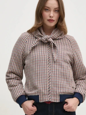 Pepe Jeans kurtka z domieszką wełny BRIDGET beżowy