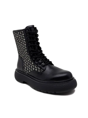 Pepe Jeans London Botki YOKO JACQUARD czarny