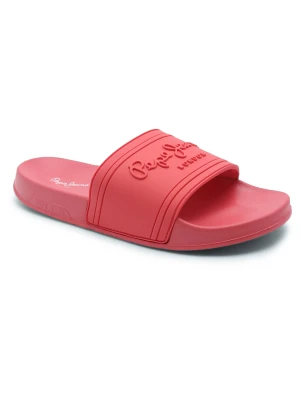Pepe Jeans London Klapki SLIDER LOGO koralowy