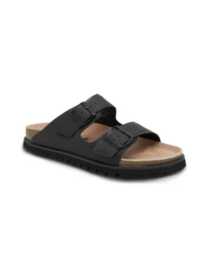 Pepe Jeans London Klapki URBAN SANDAL BASIC EMBOED | z dodatkiem skóry