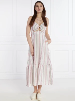 Pepe Jeans London Lniana sukienka DIANA