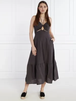Pepe Jeans London Lniana sukienka DINA