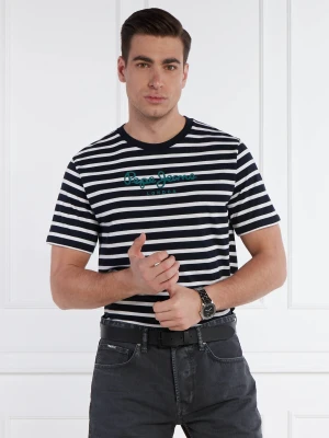 Pepe Jeans London T-shirt EGGO | Regular Fit granatowy