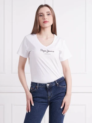 Pepe Jeans London T-shirt WENDY V NECK | Regular Fit biały