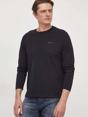 Pepe Jeans longsleeve bawełniany CONNOR LONG. kolor czarny gładki PM509219