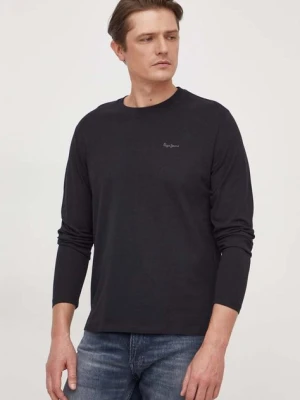 Pepe Jeans longsleeve bawełniany CONNOR LONG. kolor czarny gładki PM509219