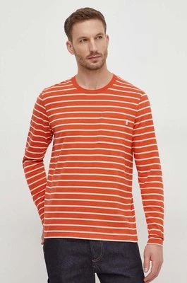 Pepe Jeans longsleeve bawełniany Costa kolor pomarańczowy wzorzysty