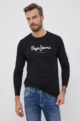 Pepe Jeans Longsleeve bawełniany Eggo Long kolor czarny gładki PM508209.999