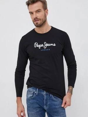 Pepe Jeans Longsleeve bawełniany Eggo Long kolor czarny gładki PM508209.999