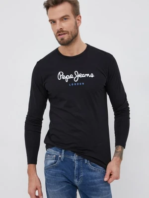 Pepe Jeans Longsleeve bawełniany Eggo Long kolor czarny gładki PM508209.999