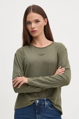 Pepe Jeans longsleeve bawełniany FLOREN kolor zielony PL505954