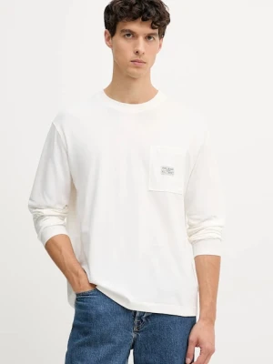 Pepe Jeans longsleeve bawełniany kolor biały gładki PM5010100