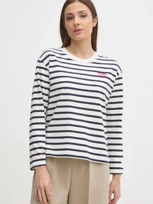 Pepe Jeans longsleeve bawełniany RIO kolor granatowy PL506018