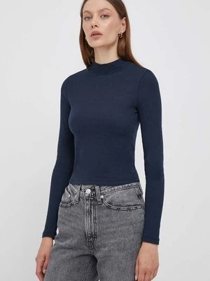 Pepe Jeans longsleeve damski kolor granatowy z półgolfem