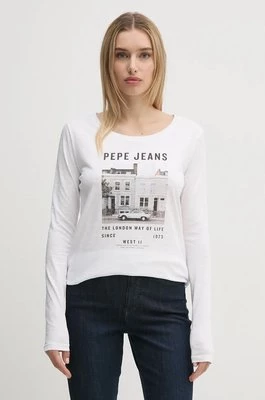 Pepe Jeans longsleeve GWEN damski kolor biały PL505977