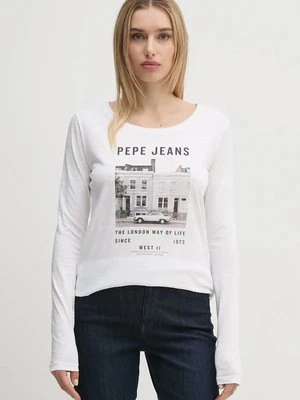 Pepe Jeans longsleeve GWEN damski kolor biały PL505977