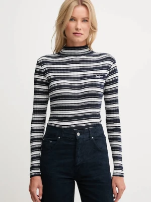 Pepe Jeans longsleeve kolor granatowy z półgolfem PL5000040