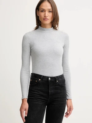 Pepe Jeans longsleeve kolor szary z półgolfem PL5000042