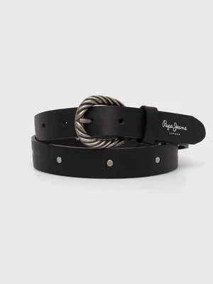 Pepe Jeans pasek skórzany CHARLOTTE BELT damski kolor czarny PL020847