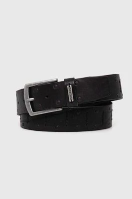 Pepe Jeans pasek skórzany KENT BELT męski kolor czarny PM021030