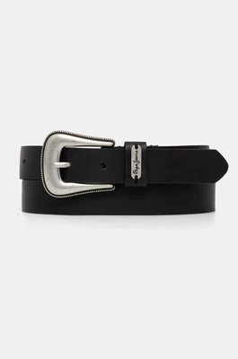 Pepe Jeans pasek skórzany MILDRED BELT damski kolor czarny PL020852