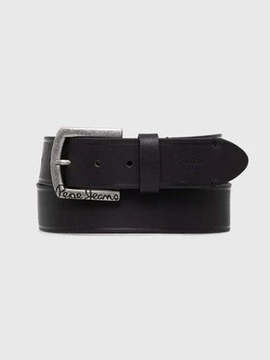 Pepe Jeans pasek skórzany MOSS BELT męski kolor czarny PM021026