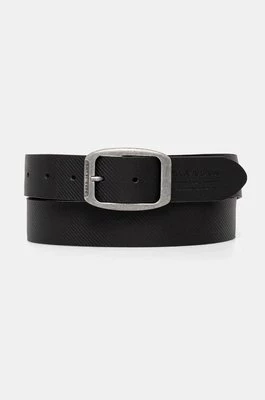 Pepe Jeans pasek skórzany WADE BELT męski kolor czarny PM021025