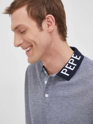 Pepe Jeans polo bawełniane FABRICE D granatowy