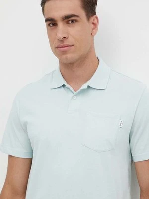 Pepe Jeans polo bawełniane HOLDEN kolor niebieski gładki PM542154