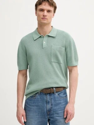 Pepe Jeans polo bawełniane męski kolor zielony gładki PM702536